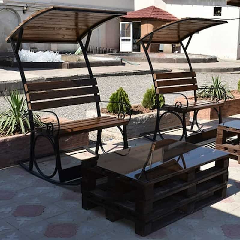 خرید و قیمت نیمکت شهری سایه بان دار + فروش عمده